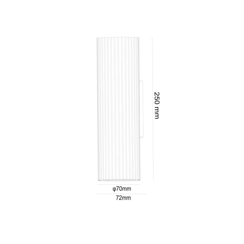 Unique wall lamp Brest White with ridges Artdelight 8720701103078