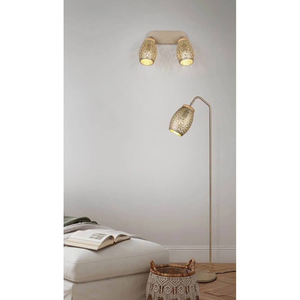 2-light surface-mounted spotlight Bidar coffee brown Trio 4017807640687