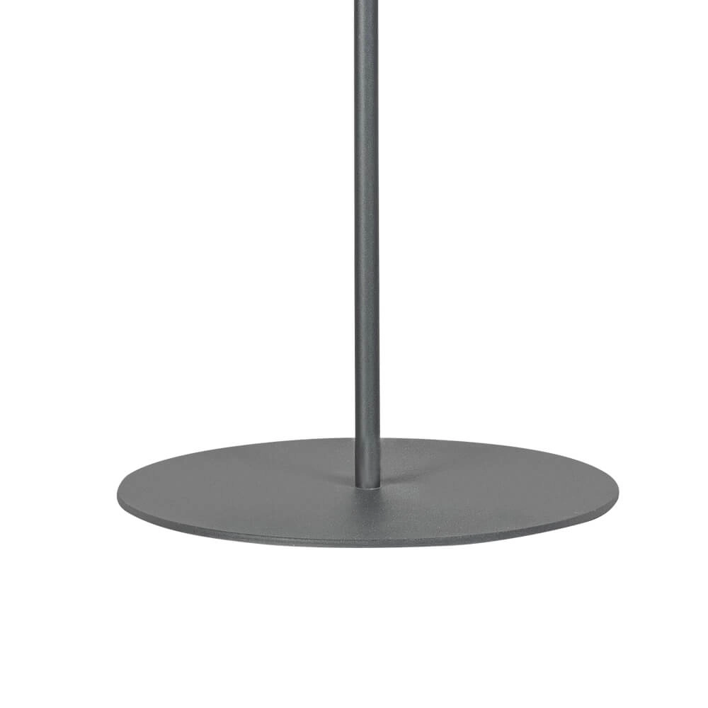 Glass floor lamp Sledge Glass 2-light black with smoke glass ETH 8720195302872