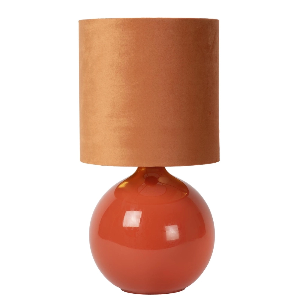 Orange table lamp Esterad Ø 24cm