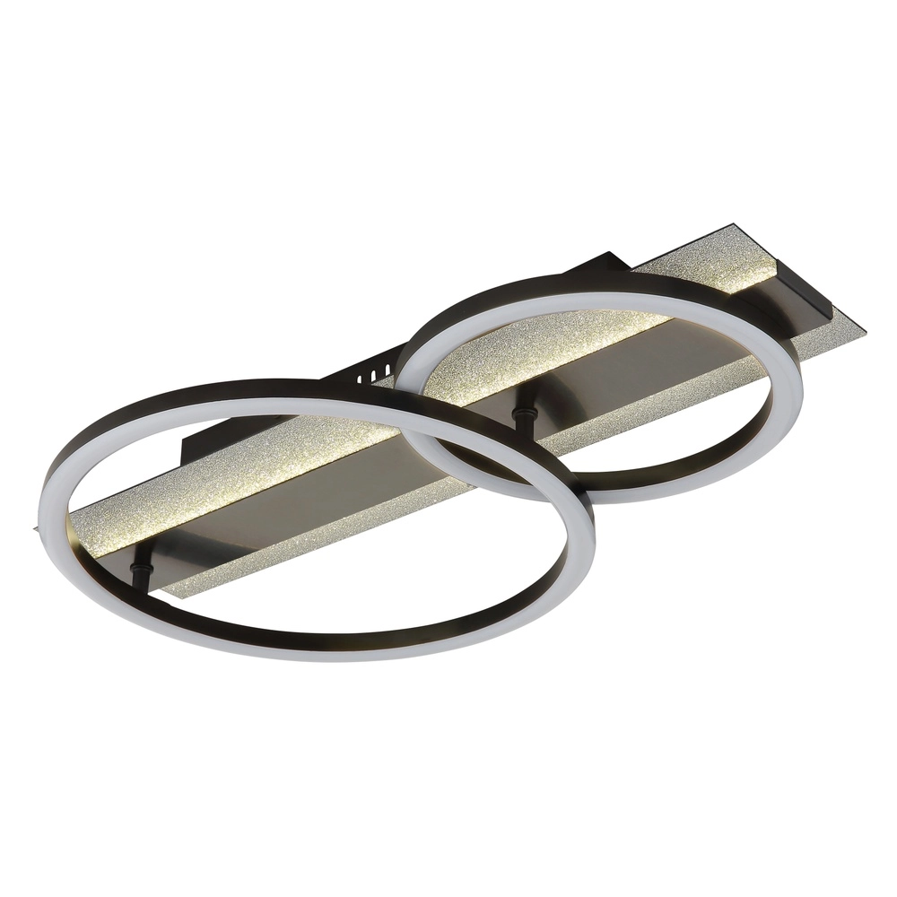 Black ceiling lamp Norberto 2 rings Globo 9007371566839