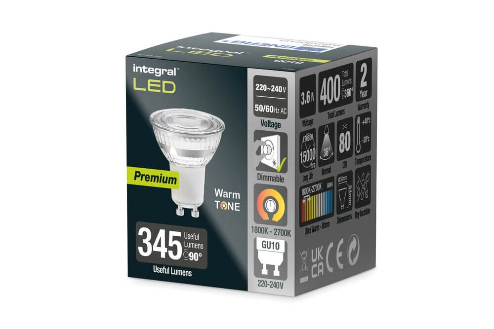 LED spot 3,6W - GU10 - 400lm - 1800-2700K dim-to-warm Lyora 5055788259770