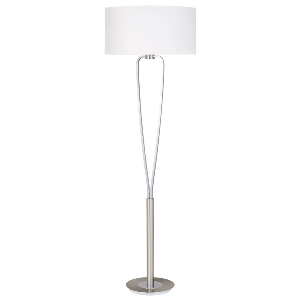 Table lamp shade Paris II gray with white lampshade
