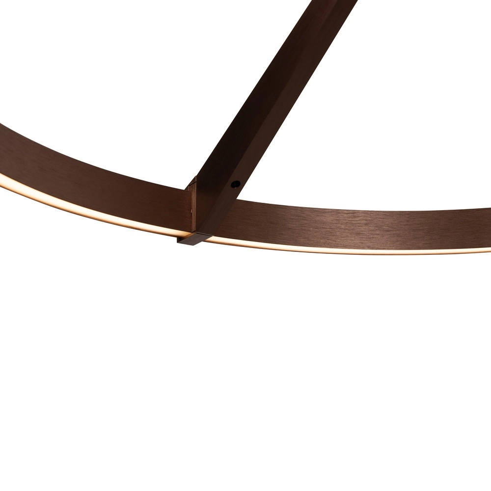 Sleek LED pendant light Applause copper red - Ø 60cm Premium by Lucide 5411212221834
