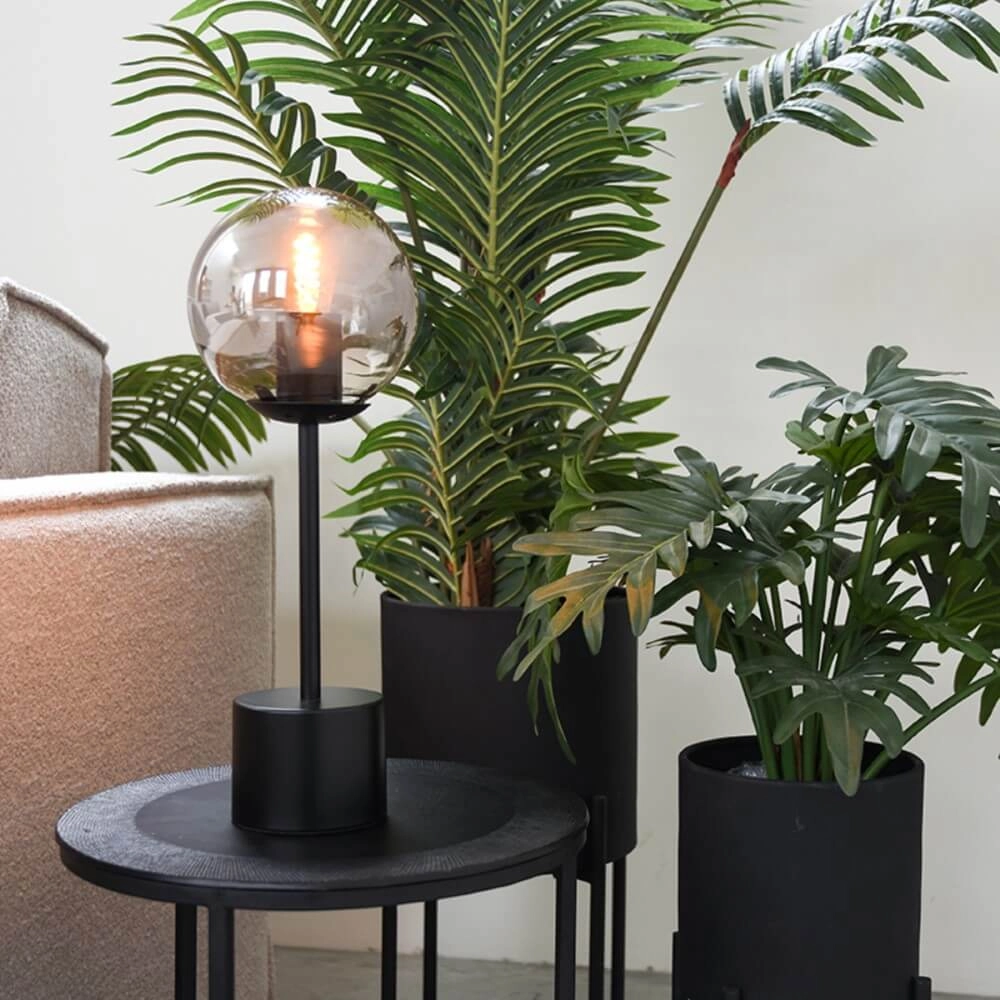 Table lamp Fumo with smoke glass - Ø 25cm Label51 8720195419013