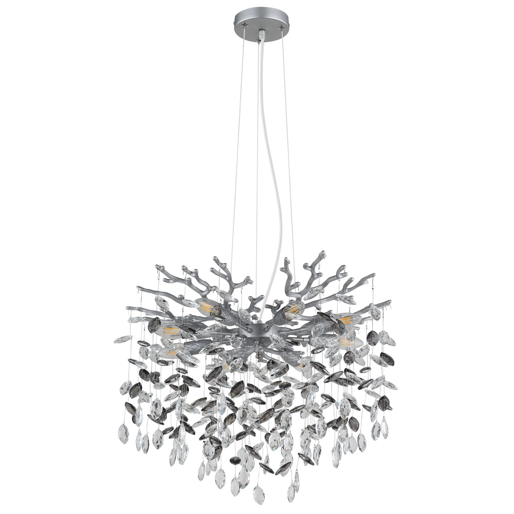 Pendant lamp Queena silver grey Ø 60cm Globo 9007371531677