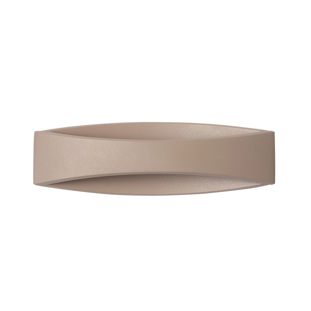 Sleek wall lamp Medusa 25cm sand brown