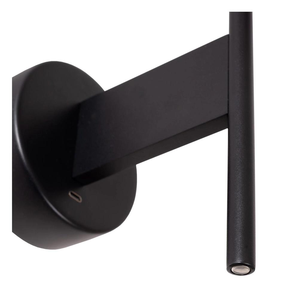 Wall lamp Magic black with USB charging point Lucide 5411212680051