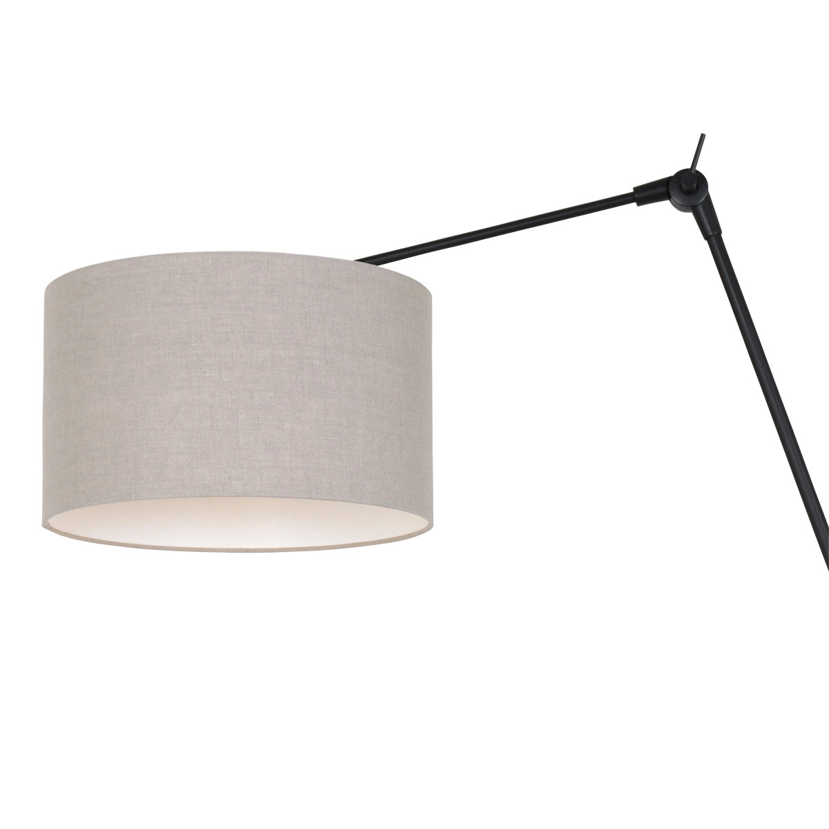 Wall Reading Lamp Prestige Chic black with 30cm taupe lampshade Steinhauer 8712746145892