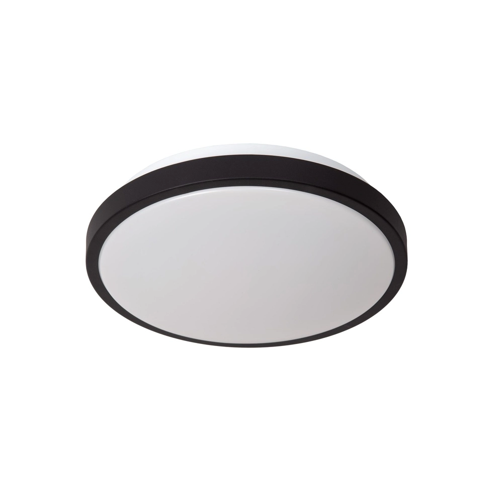 Black ceiling light Dasher Ø 29.3cm IP44 for bathroom