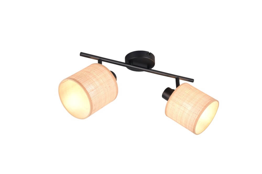 2-light ceiling lamp Aimee with cream caps