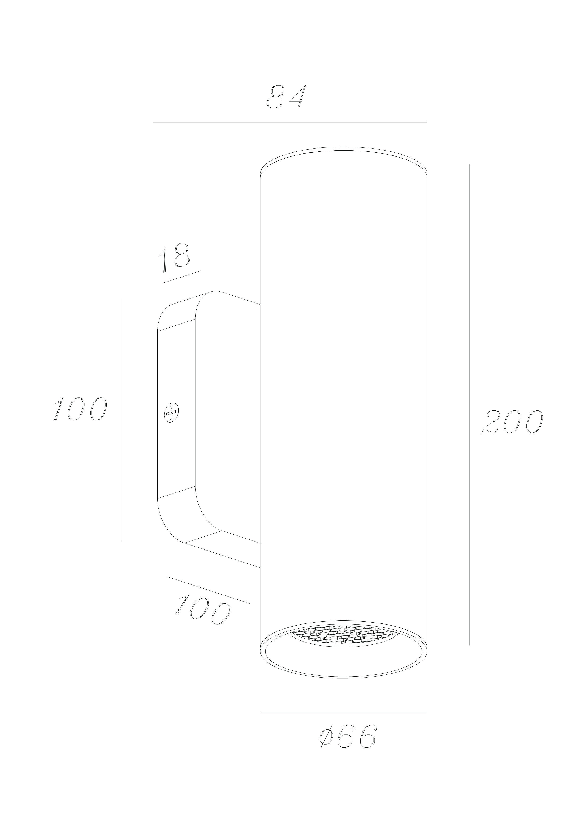 Champagne wall light Megano 2 up and down light