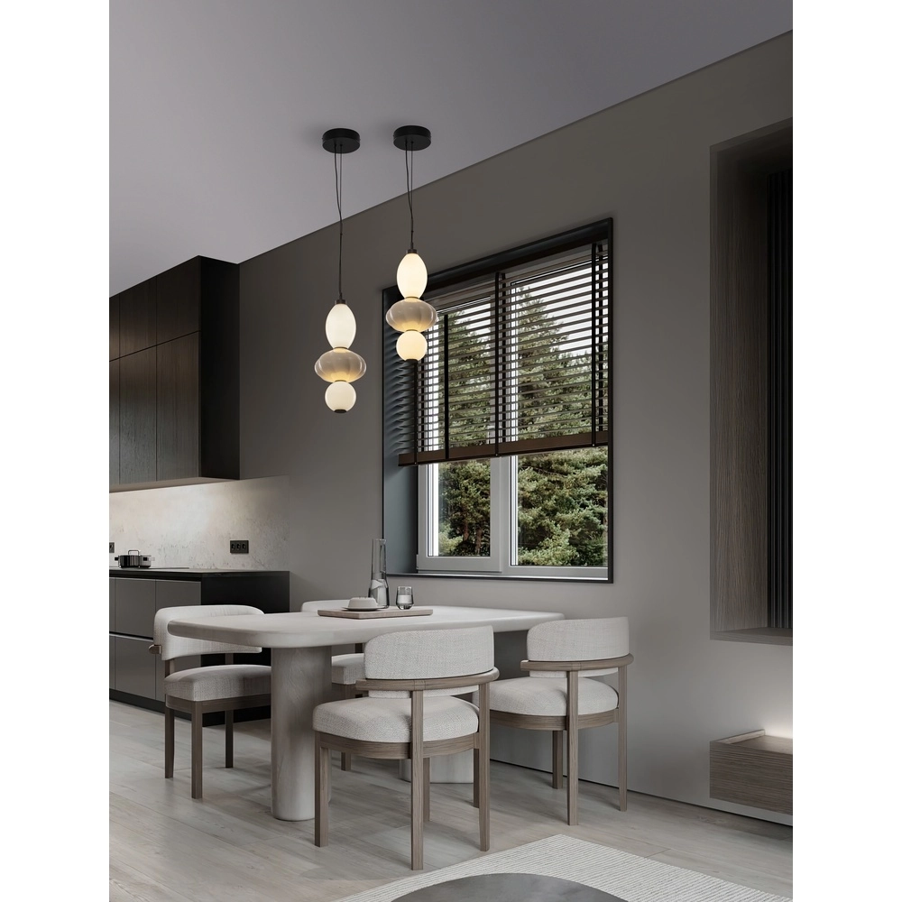 Pendant lamp Oneta white - beige Lyora 5212017473929