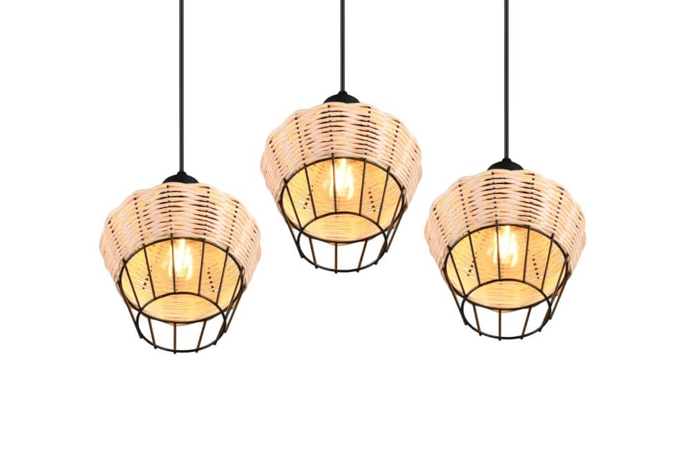 Vide hanging lamp Borka rattan Trio 4017807556131