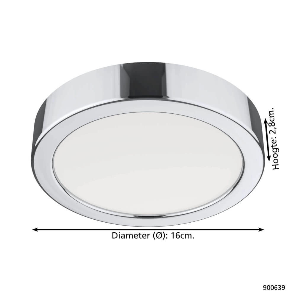 Bathroom lamp Fueva 5 IP44 - Chrome - Ø 16cm Eglo 9008606245239