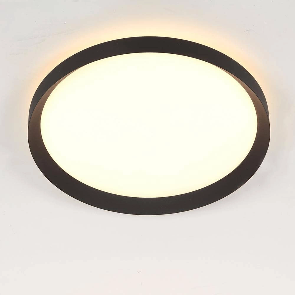 Sleek ceiling lamp Flady black Ø 40cm Steinhauer 8712746171846
