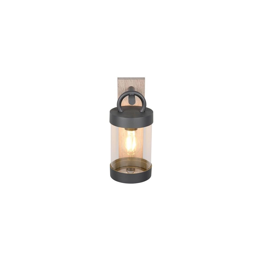 Wall lamp Sambesi Grey with wood and sensor Trio 4017807647600
