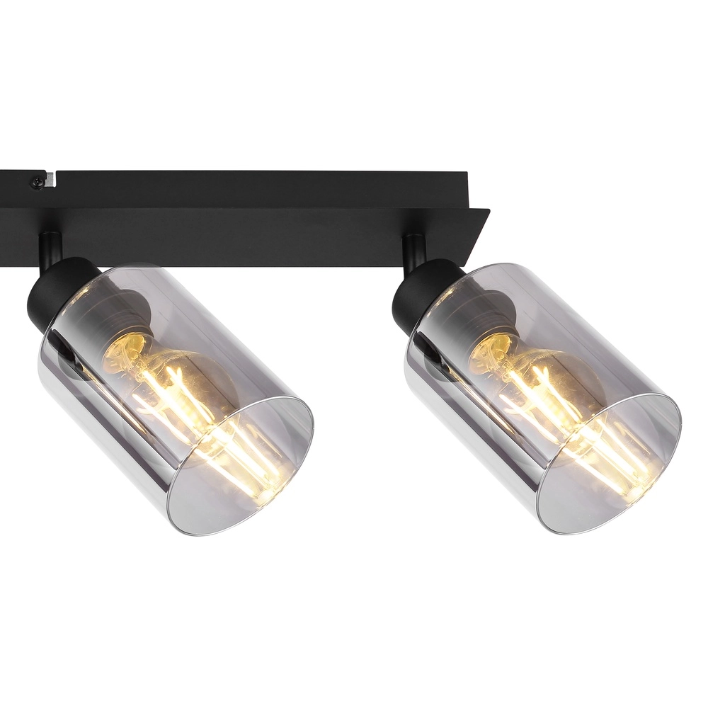Ceiling lamp Hadera 4-light black with smoke glass Globo 9007371431229