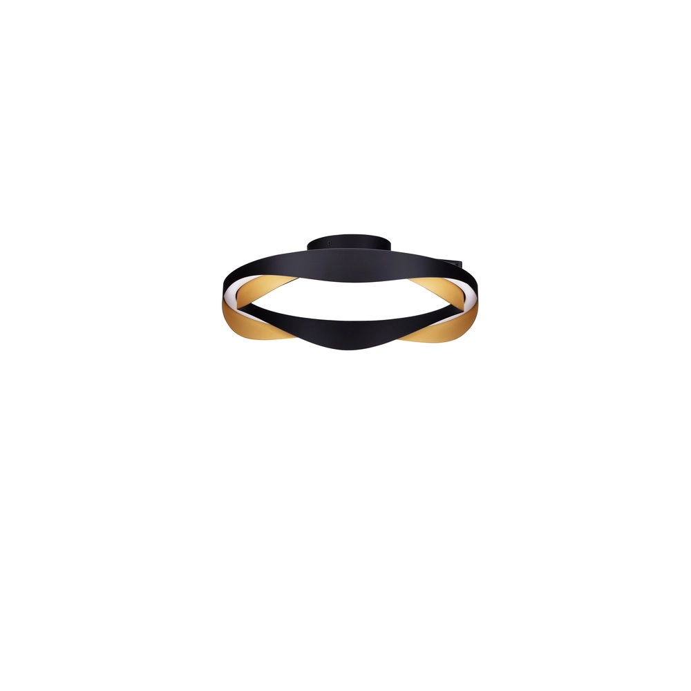 Ceiling lamp Radon Ø 45cm black with gold Lyora 5212017452528