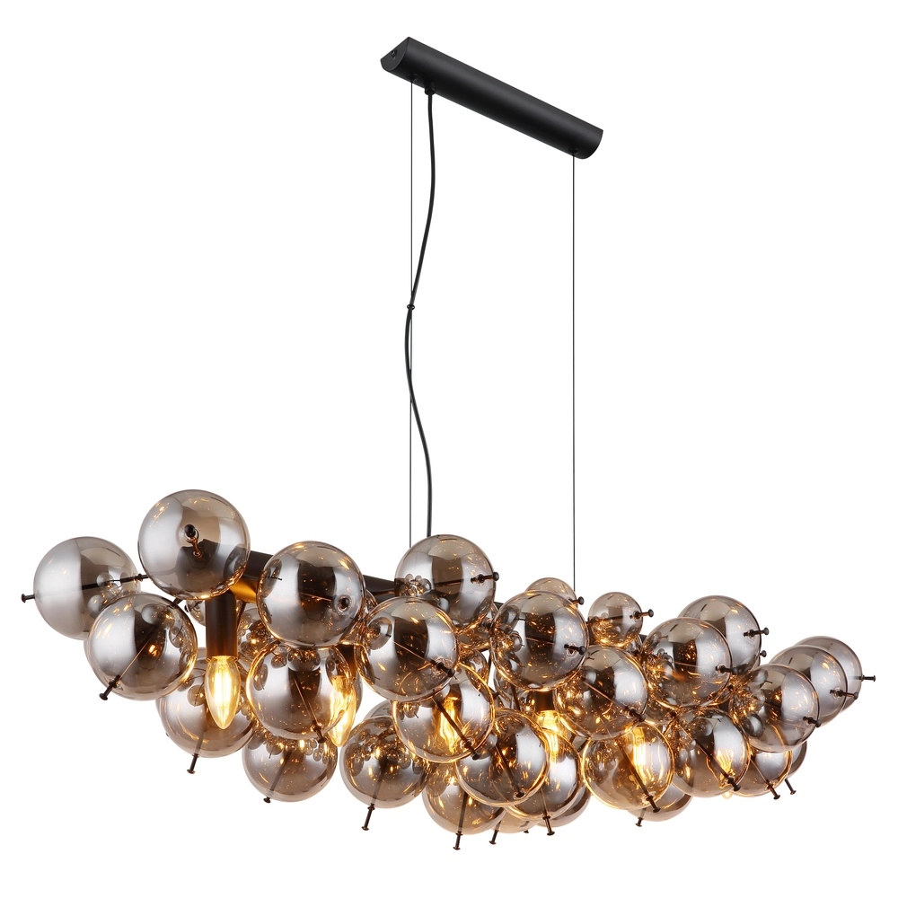 Unique pendant lamp Udo smoke glass 100cm