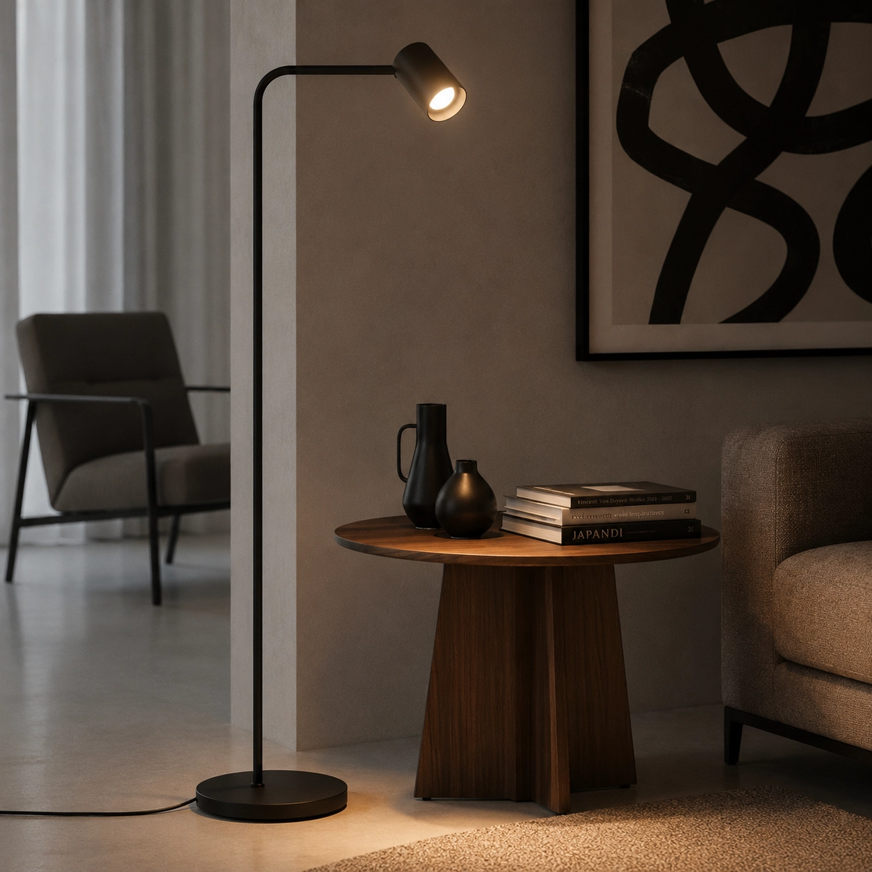 Reading lamp Megano black single