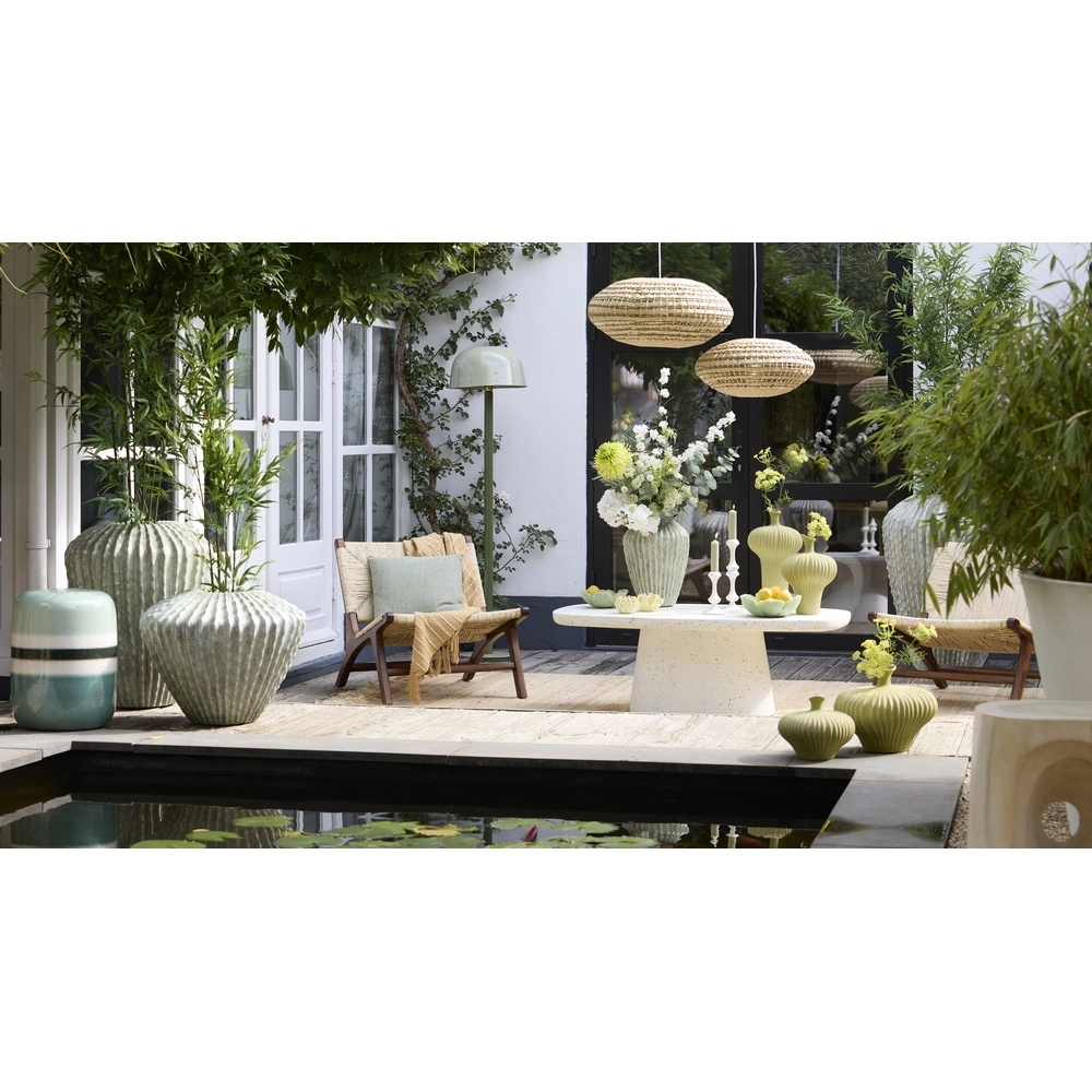 Glass floor lamp Marivet Green tones Light & Living 8717807816315