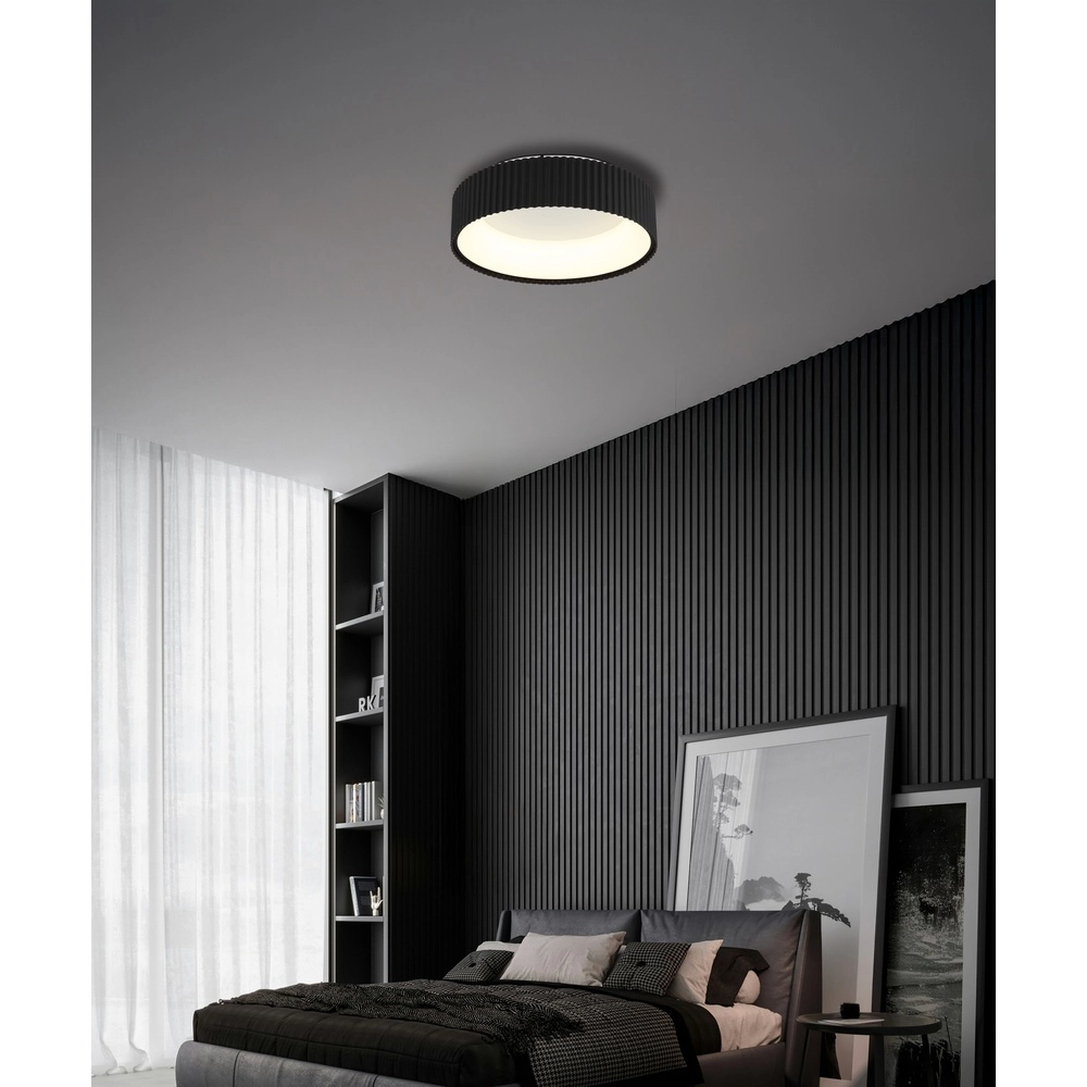 Ceiling lamp Kemp black Ø 46cm Globo 9007371575268