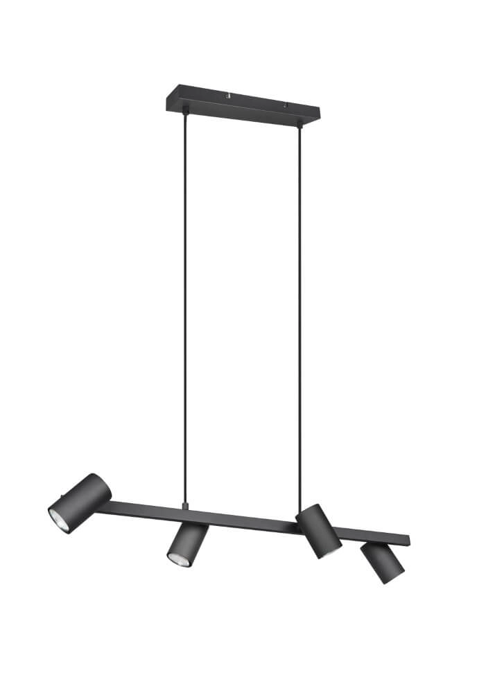 Hanging lamp Marley 4x GU10 Black Trio 4017807523515