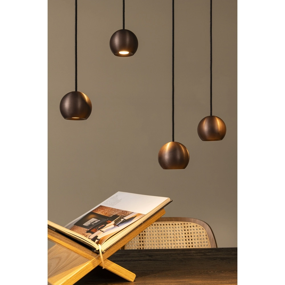 Design pendant lamp Montana 13-light coffee brown Premium by Lucide 5411212680150