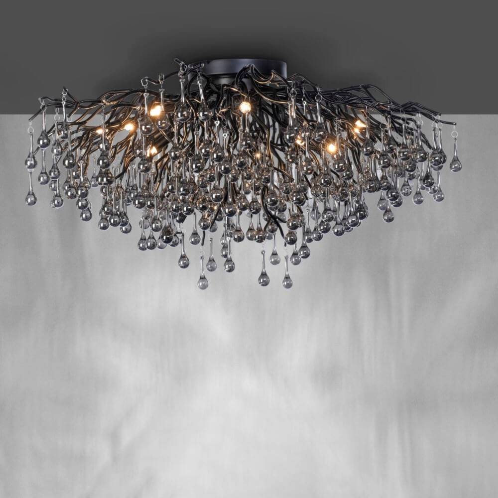 Chandelier Icicle black 100cm Paul Neuhaus 4012248377581