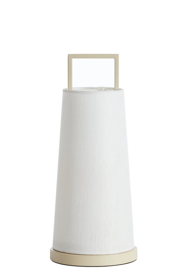 Japandi table lamp Fyon Ø 16cm cream with white Light & Living 8717807730659