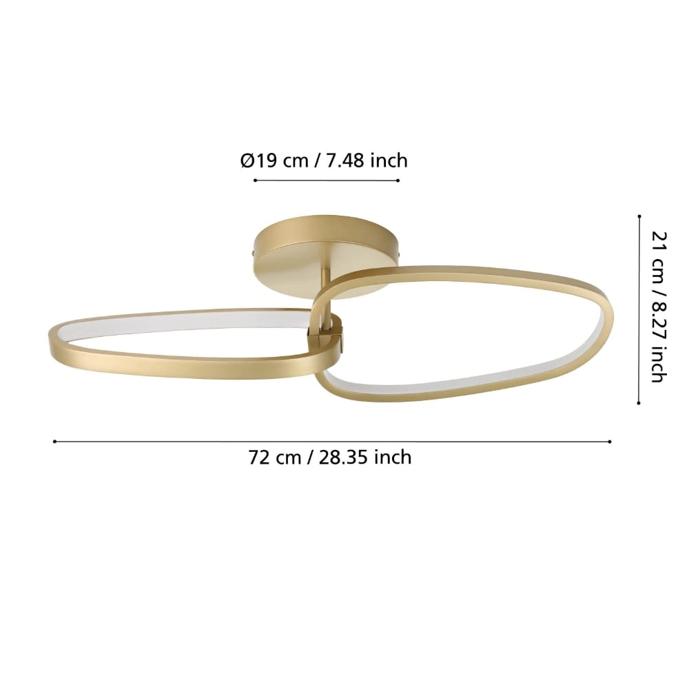 Designer ceiling lamp Lodosa gold - 72cm Stars of Light 9008606240609