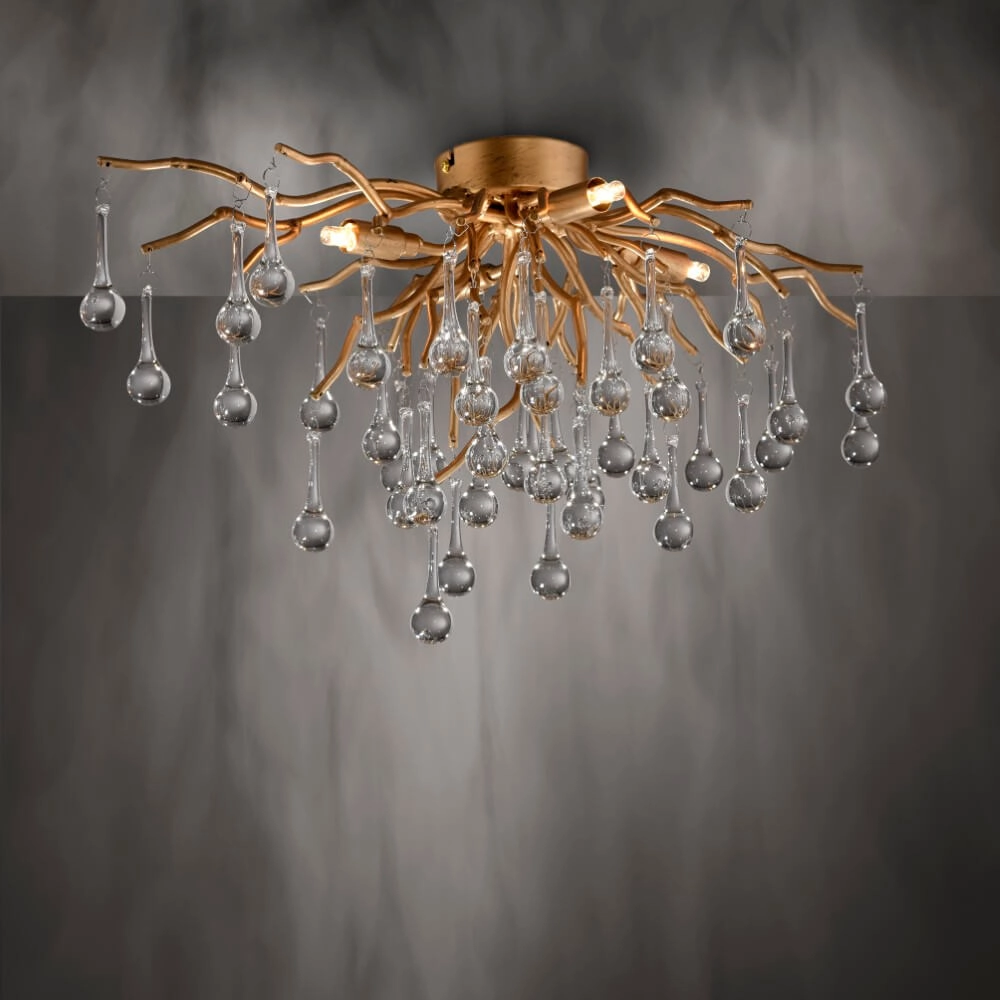 Chandelier Icicle brass 60cm Paul Neuhaus 4012248352069