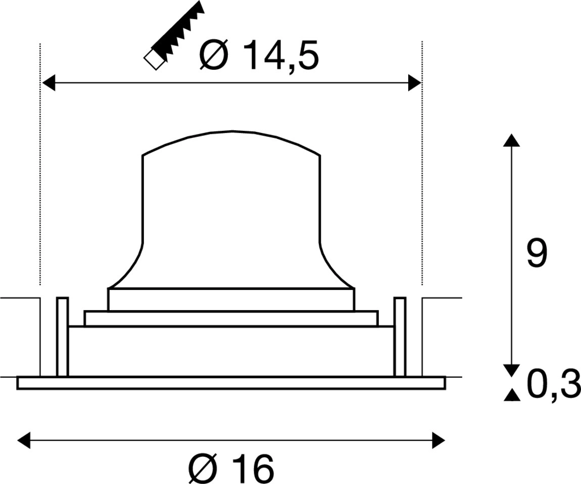 Recessed spotlight Numinos Move L black 3000K - 20deg SLV 4024163309264