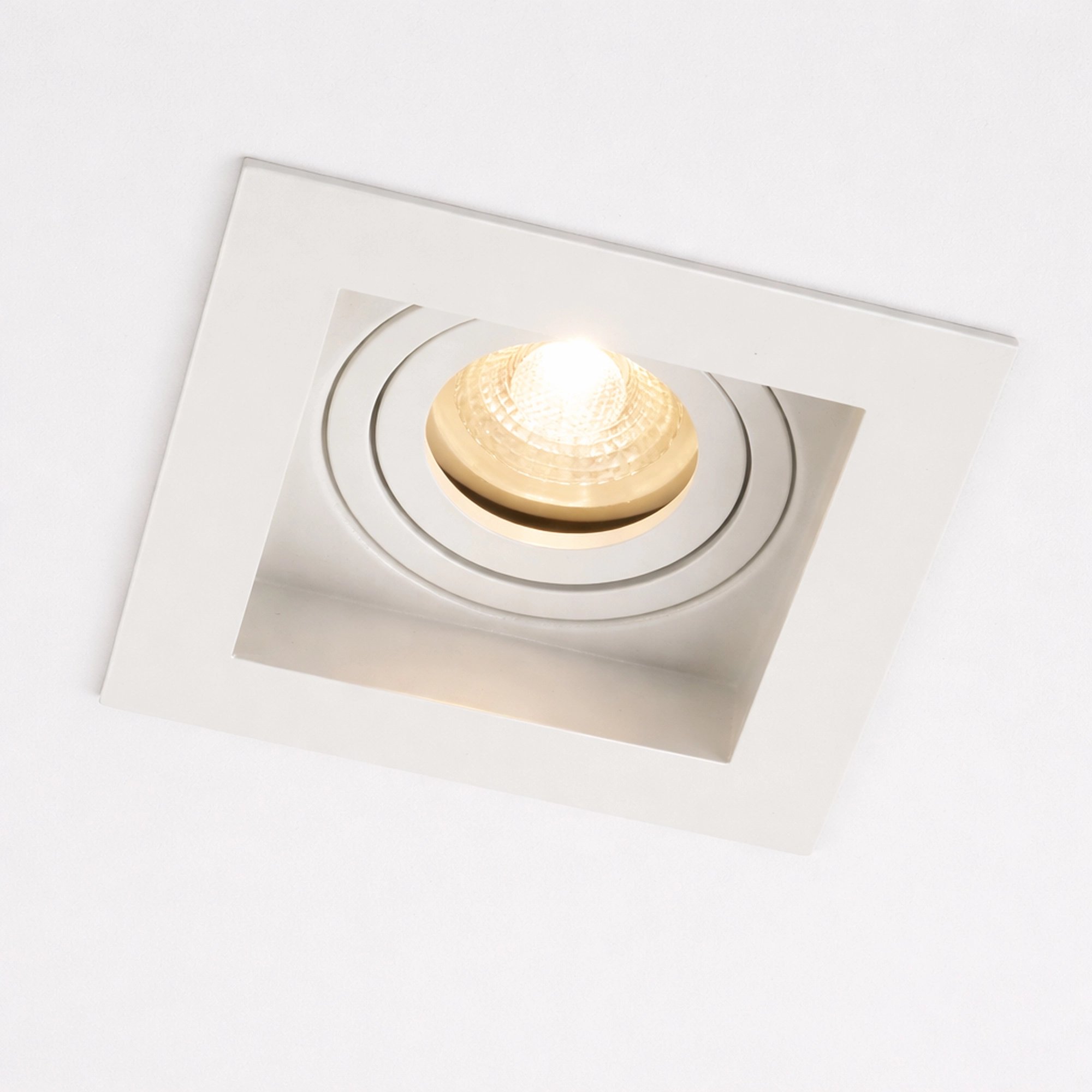 Square recessed spotlight Grid white