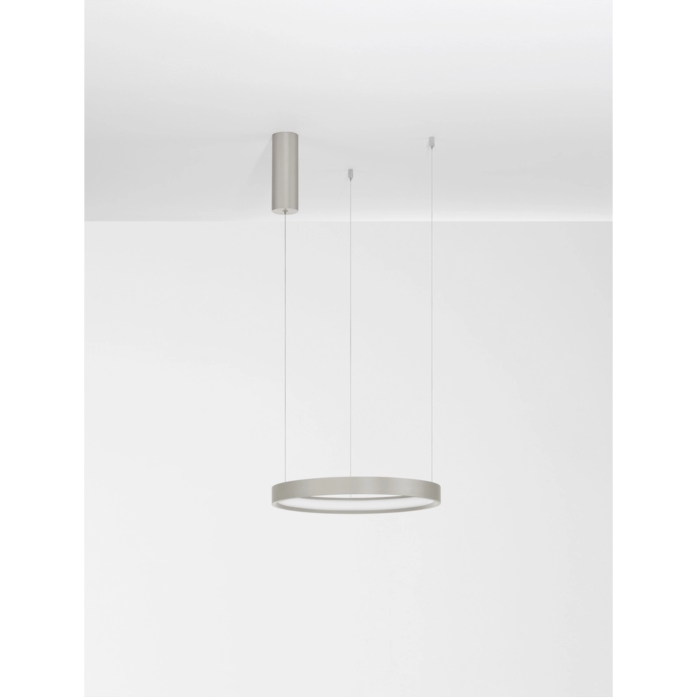 Round pendant lamp Perrine silver grey Ø 40cm Lyora 5212017438393