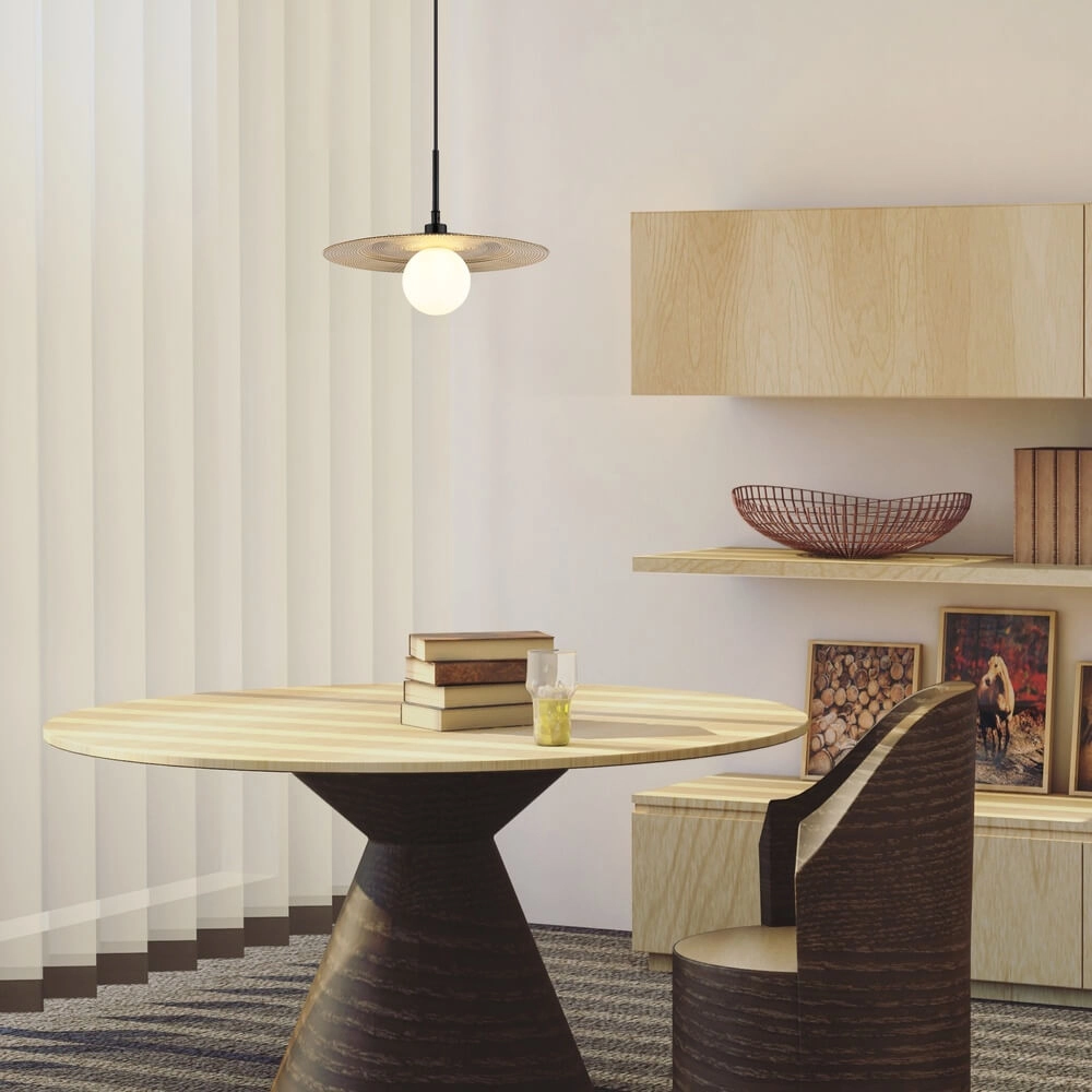 Golden pendant lamp Riga Ø 33cm Globo 9007371459018