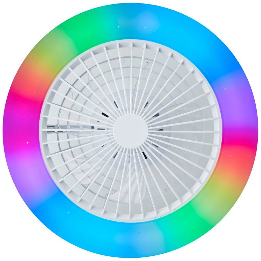 White fan Salerno with RGB function Brilliant 4004353433238