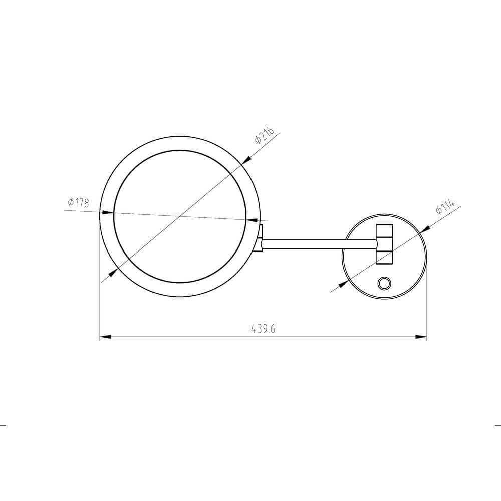 Flexible mirror lamp Vasari with LED Lyora 4255805301142