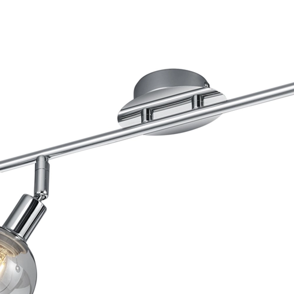 Ceiling lamp Chrome Brest 2-light adjustable Trio 4017807434170