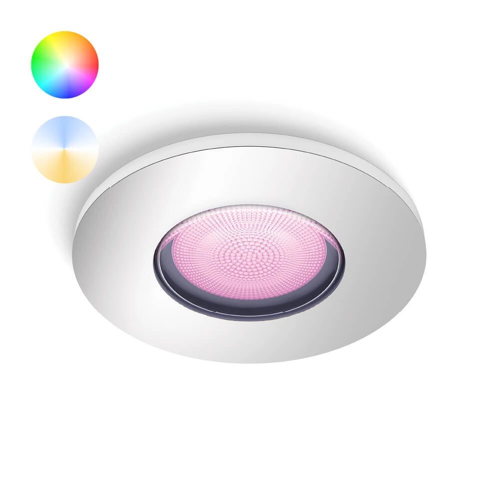 Recessed spotlight Hue Xamento - White and color Silver