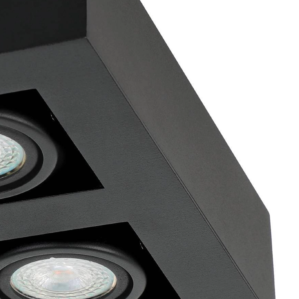 Black surface-mounted spotlight Mendoza 4-light Eglo 9002759310653