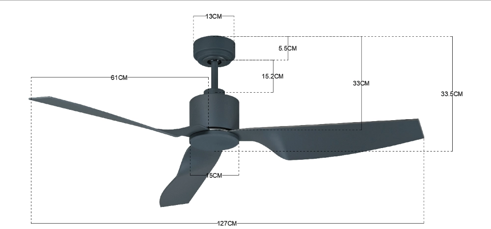 Black ceiling fan Airfusion Climate II Ø 127cm Beacon 9333509091141