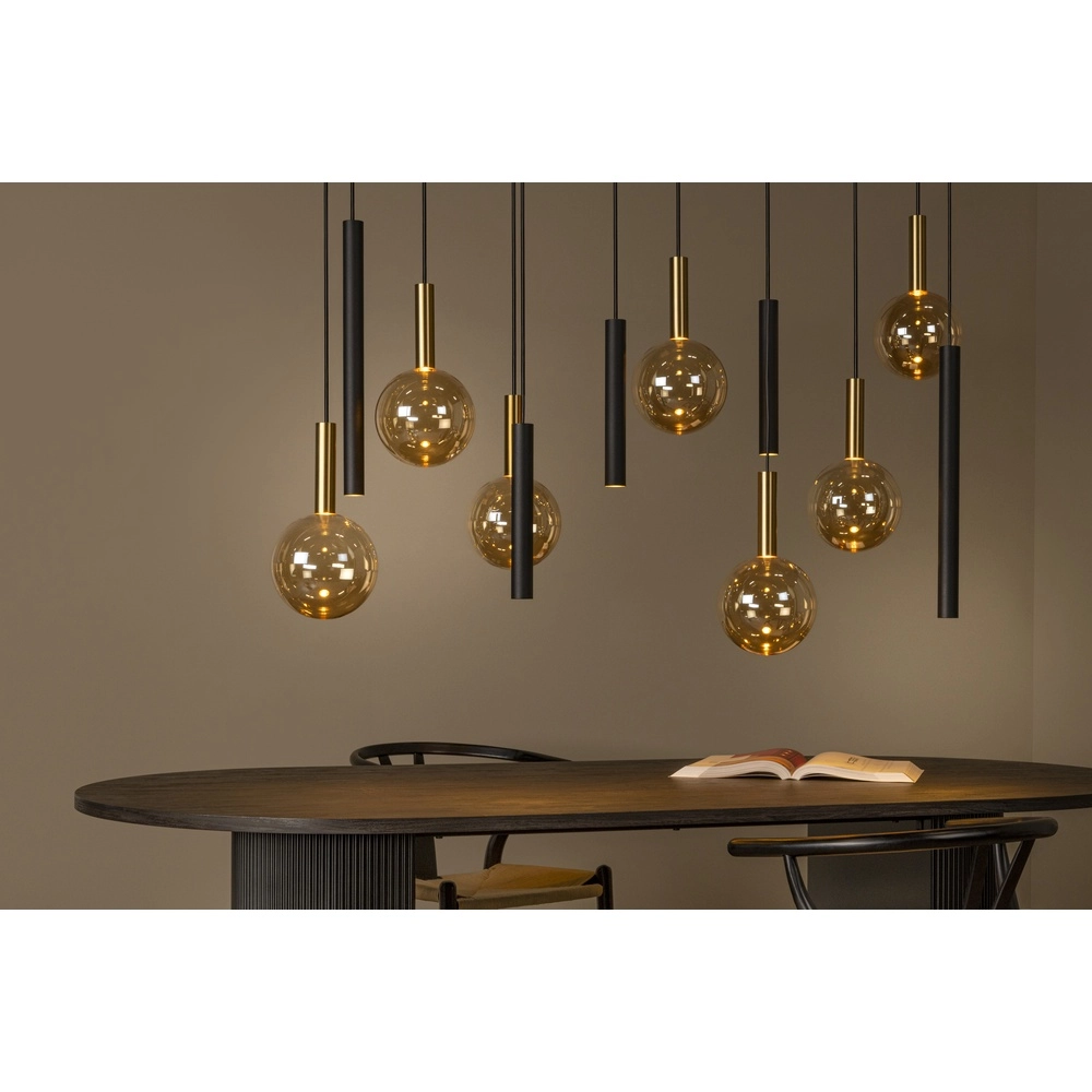 12-light pendant lamp Josiane black with gold Lucide Vibes 5411212212160