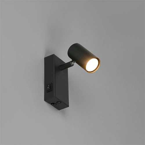 Surface-mounted spotlight adjustable Taryn Black