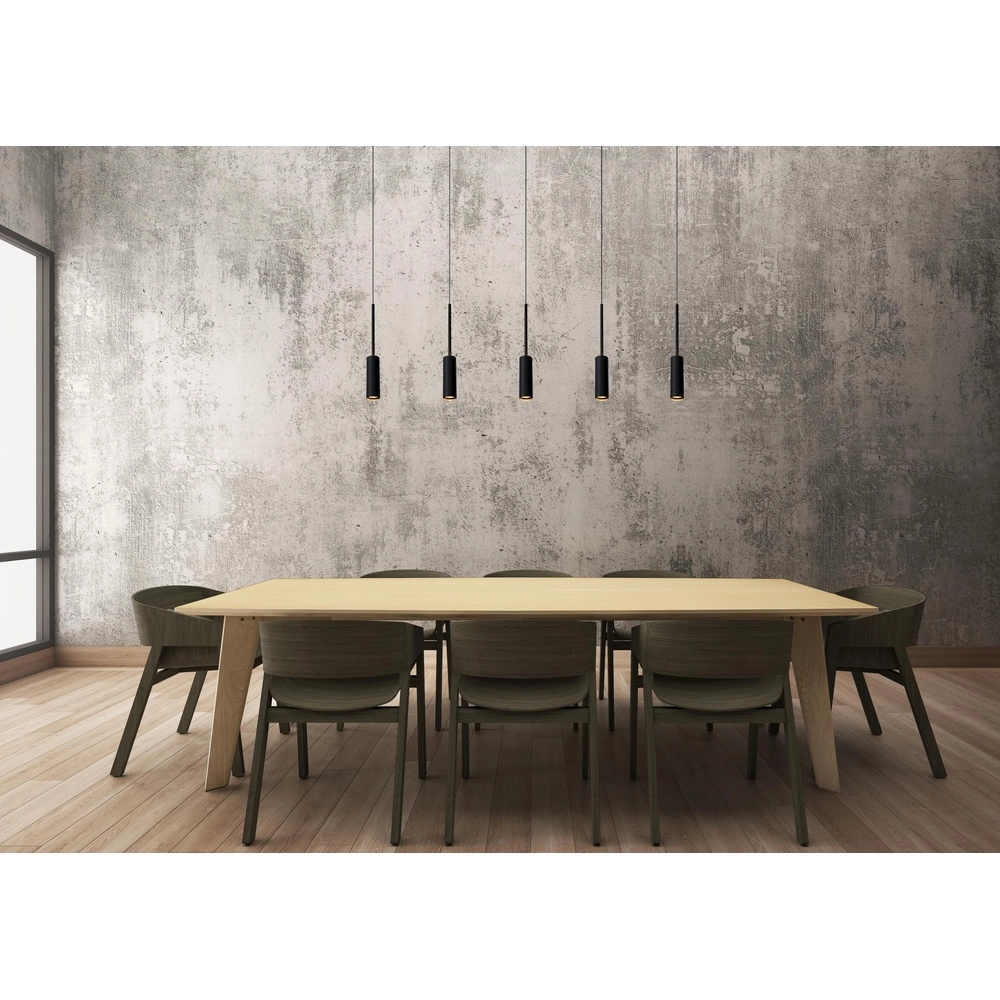 5-light design pendant lamp Tubule Black Lucide 5411212241870