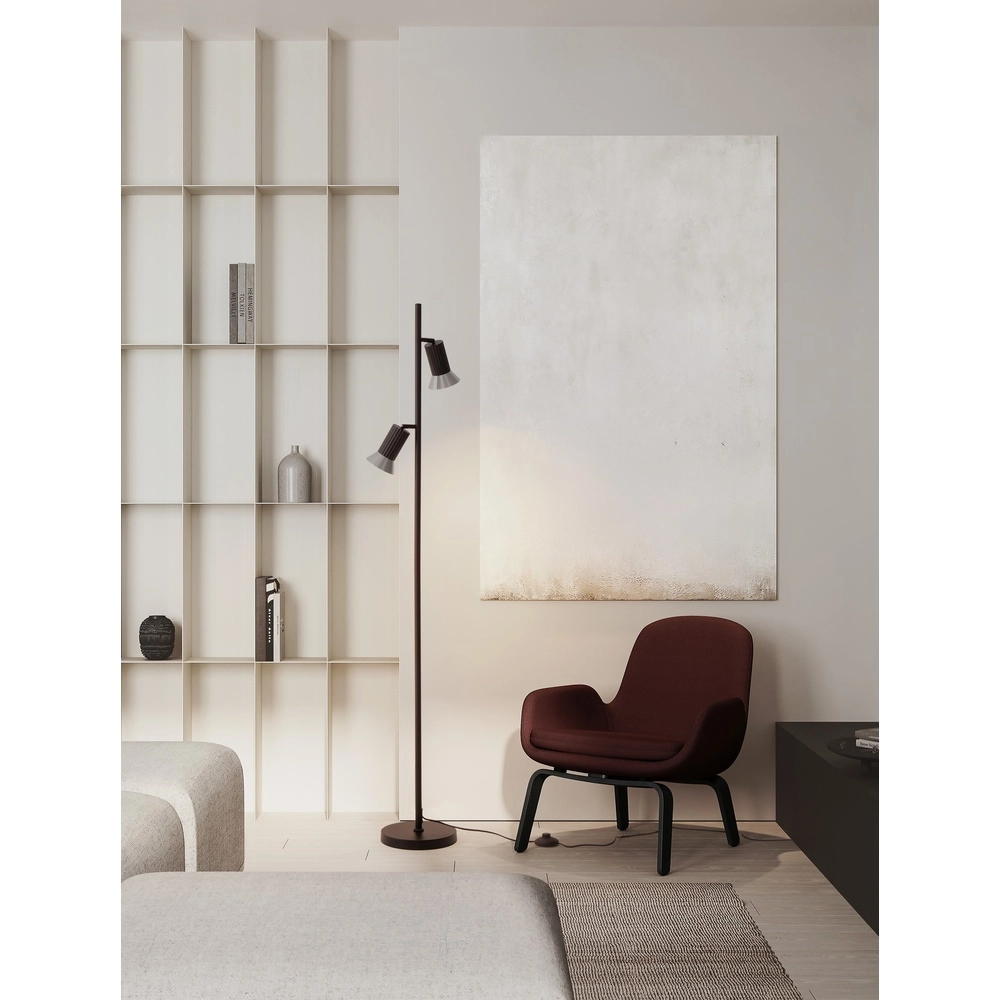 Design floor lamp Luvia black with bronze Lyora 5212017475626
