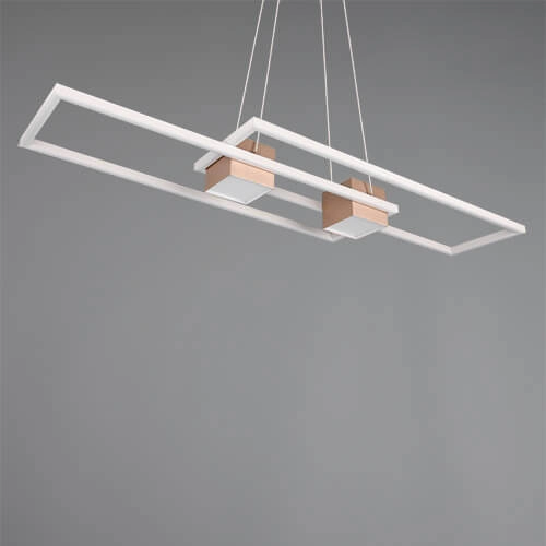 Led pendant light office Albany Red brass Trio 4017807610352