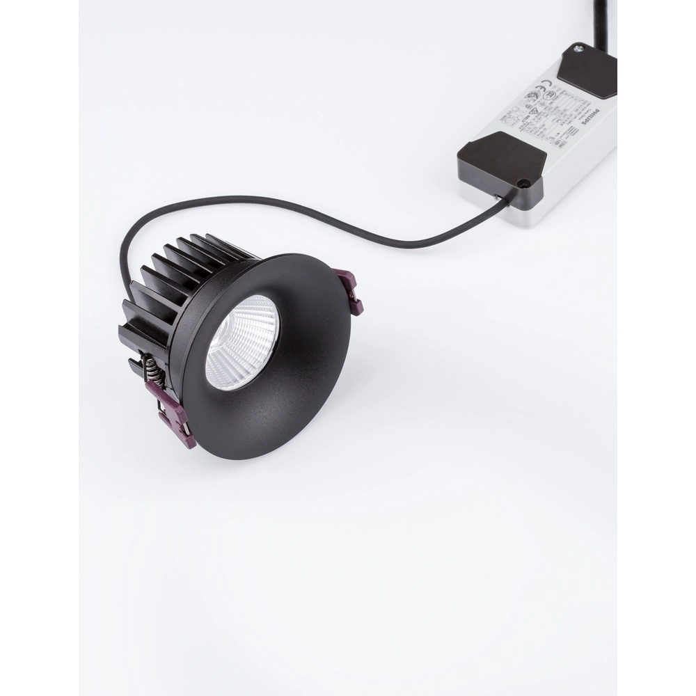 Black recessed spotlight Blade Ø 8.5cm Lyora 5212017418593