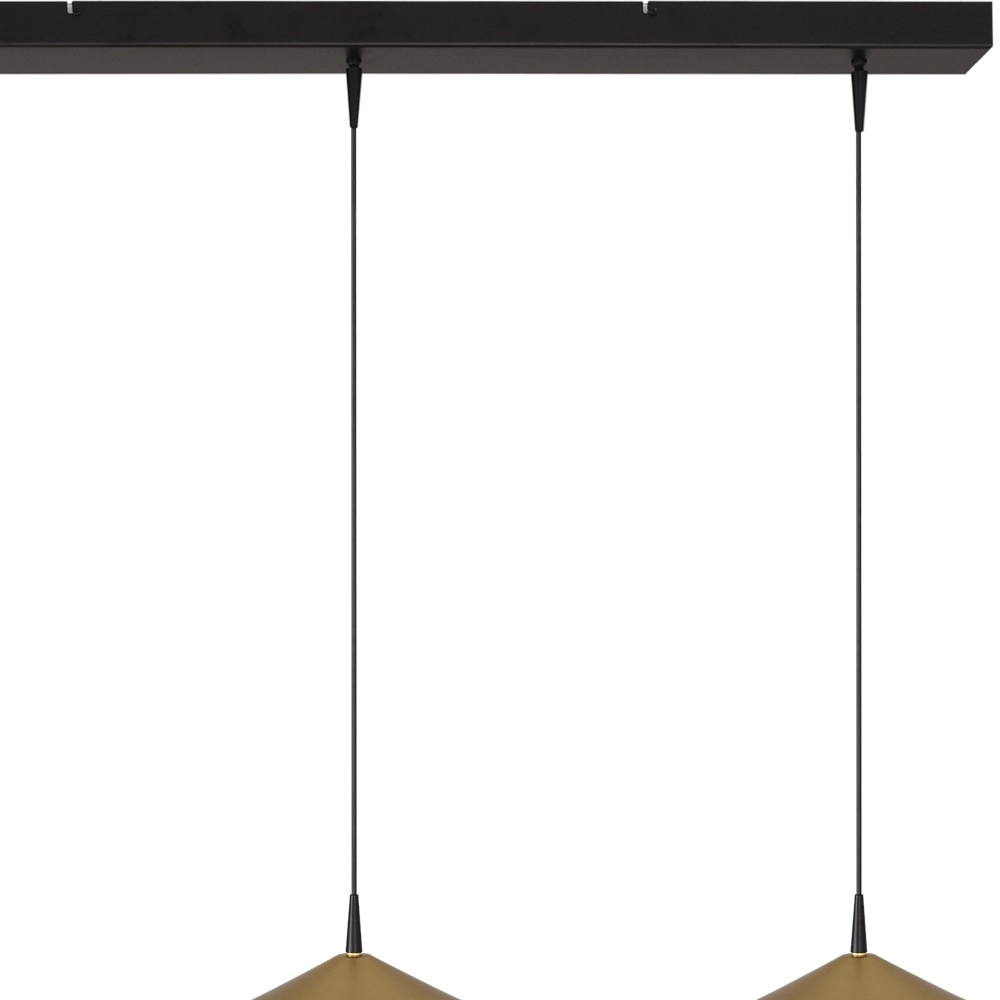 3-light pendant lamp Ceppo black with gold Ø 18cm Masterlight 8718121347349